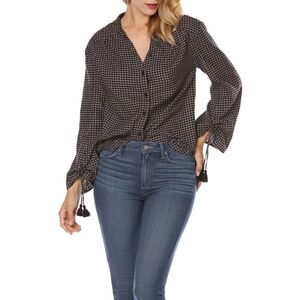 Paige Torin Plaid Button Front Blouse NWT
